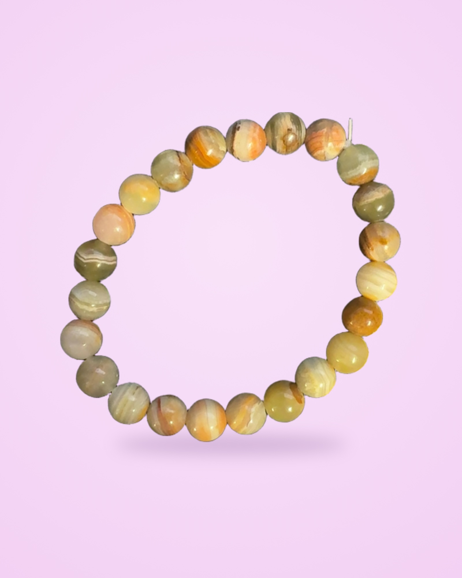 Green Calcite ~ Genuine Gemstone, handmade bracelet by MT Girl Graphics