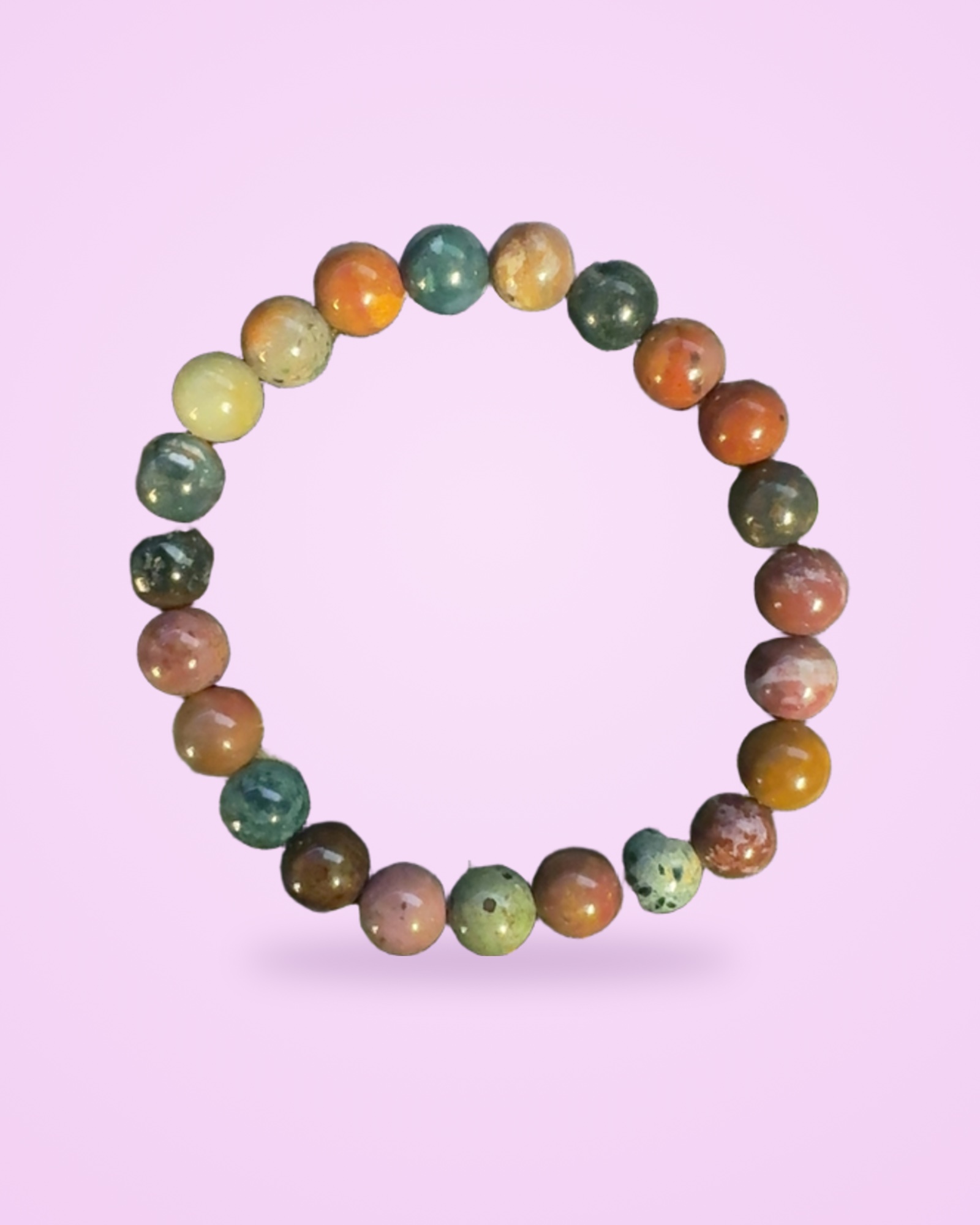 Ocean Jasper ~ Genuine Gemstone, handmade bracelet by MT Girl Graphics