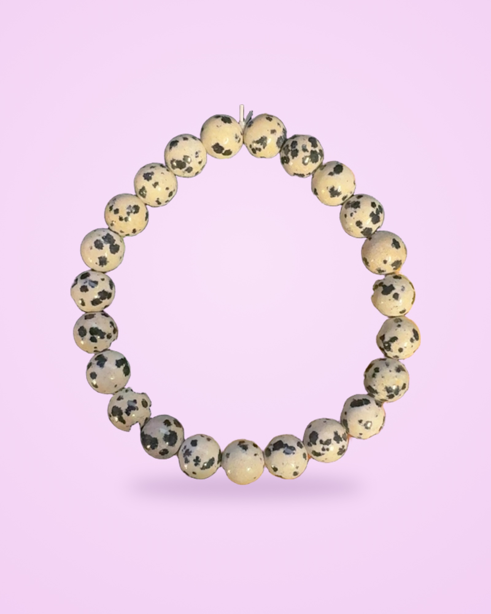 Dalmatian Jasper ~Genuine Gemstone, handmade bracelet by MT Girl Graphics
